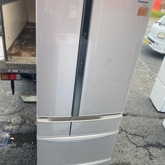 NO B611🌈福岡市内配送設置無料✨🌈パナソニック Panasonic 冷蔵庫（451L フレンチドア）クリアグレー NR-FTF456-Hの画像