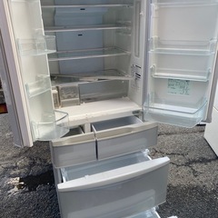 NO B611🌈福岡市内配送設置無料✨🌈パナソニック Panasonic 冷蔵庫（451L フレンチドア）クリアグレー NR-FTF456-Hの画像