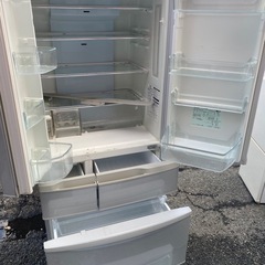 NO B611🌈福岡市内配送設置無料✨🌈パナソニック Panasonic 冷蔵庫（451L フレンチドア）クリアグレー NR-FTF456-Hの画像