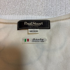 Paul Stuart アイボリー Vネック ニット Mの画像