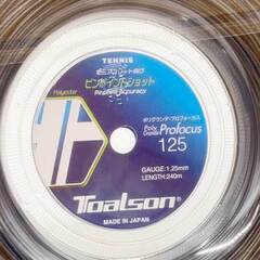 【未使用】トアルソン ポリグランデ プロフォーカス 125 POLY GRANDE Profocus 硬式 テニス ストリング ガット 240m ロール ブラック 7442512K TOALSON 1.25mmの画像