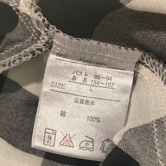 チェック柄トップス　Lの画像