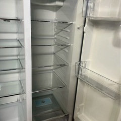 AQUA 2ドア冷蔵庫 AQR-SBS45J 2021年製 449L 観音開きの画像