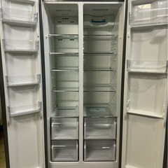 AQUA 2ドア冷蔵庫 AQR-SBS45J 2021年製 449L 観音開きの画像