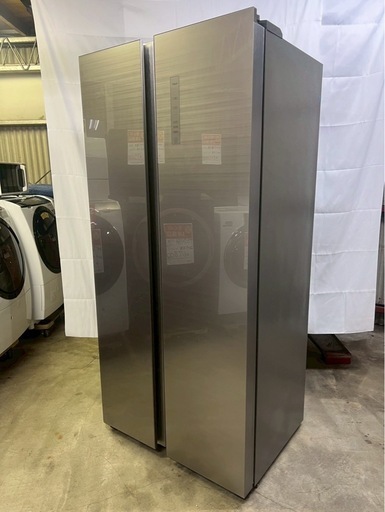 【成約済み】AQUA 2ドア冷蔵庫 AQR-SBS45J 2021年製 449L 観音開き