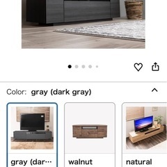 ［期間限定]日本製・テレビボード／ダークグレー 幅160cmの画像