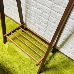 ニトリ　ハンガーラック　A型　木製の画像