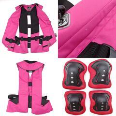ヒットエアー エアバッグ ベスト プロテクター 2XL-4XL ピンク hit-air 乗馬 馬術 おまけ プロテクターの画像