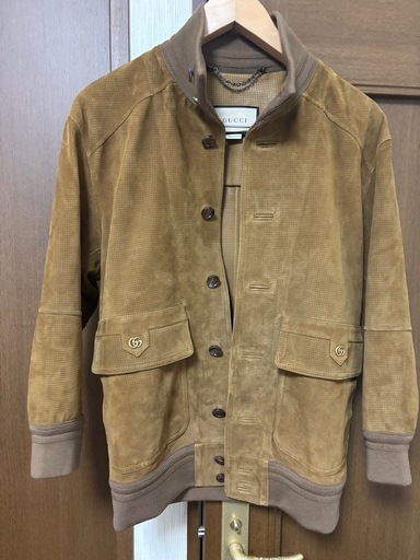 gucciスエードジャケット　ブラウン　茶系　イタリア製 44 SM相当
