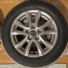 マツダアクセラ純正ホイール6.5J +50 タイヤ205/60/16 4本の画像