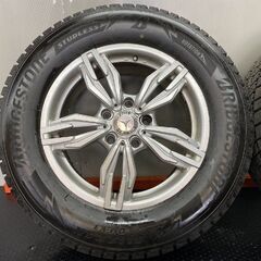 タイヤ走行短め【BS DM-V3 265/60R18】スタッドレス【EUROBAHN 18インチ 7.5J5HPCD130+43】21年 ベンツ純正キャップ Gクラス等　(STF043MY)の画像
