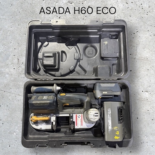 ASADA 充電式ハンドソー 切断機 H60 ECO B2個 充電器セット