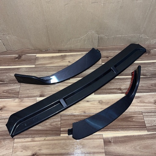 未使用品 MercedesBenz メルセデスベンツ Cクラス W205用 フロントリップスポイラー フロントアンダースポイラー ABS カーボン調 3分割 W205 S205 C205 A205 後期 AMGライン