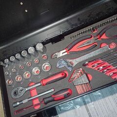 工具セット　工具箱　ツールボックス　ツールセット　DIY レンチ　ラチェット　スパナの画像