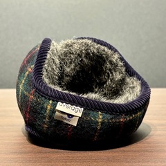 average イヤーマフチェック柄ボア起毛Freeサイズの画像