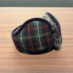 average イヤーマフチェック柄ボア起毛Freeサイズの画像