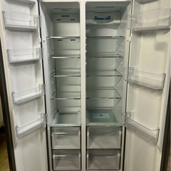 AQUA 2ドア冷蔵庫 AQR-SBS45H 2019年製 449L 観音開きの画像