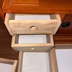 GYP1028 小袖机 キャスター付 ワゴン 和家具 茶箪笥 サイドテーブルの画像