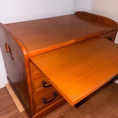 GYP1028 小袖机 キャスター付 ワゴン 和家具 茶箪笥 サイドテーブルの画像