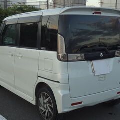 平成２７年式　スペーシアカスタム　ＴＳターボ　レーダーブレーキサポート装着車　４ＷＤ　ナビ ●ＴＶ ●バックモニター ●ＥＴＣ ●前後ドラレコ ●両側パワースライドドア ●アイドリングストップ ●シートヒーター＆ドアミラーヒーター ●横滑り防止装置付き　車検付きの画像