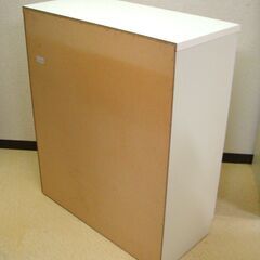 美品　おしゃれ　幅750×奥行350×高さ884 アート50 日本製 キャビネット ホワイト 白の画像