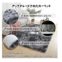 【取引確定済】ラグマット ラグカーペット 滑り止め付 洗えるラグ 抗菌 ふわっと手触り優しいフランネルラグ 160x200cm(約2畳) 折り畳み 長方形 (ダークグレー, 160x200cm)の画像