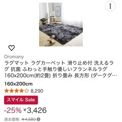 【取引確定済】ラグマット ラグカーペット 滑り止め付 洗えるラグ 抗菌 ふわっと手触り優しいフランネルラグ 160x200cm(約2畳) 折り畳み 長方形 (ダークグレー, 160x200cm)の画像