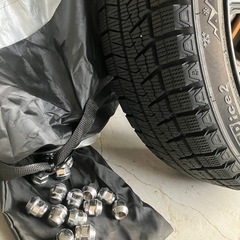 NBoxスタッドレスタイヤホイール付きナット収納袋付き！155/65R14の画像