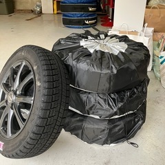 NBoxスタッドレスタイヤホイール付きナット収納袋付き！155/65R14の画像
