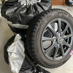 NBoxスタッドレスタイヤホイール付きナット収納袋付き！155/65R14の画像