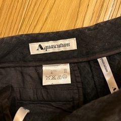 Aquascutum ブラック スラックスの画像