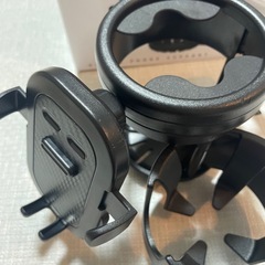 ベビーカー マルチドリンクホルダー 4WAY ブラックの画像