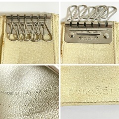 BVLGARI ブルガリ ロゴマニア 6連 キーケース ピンク レディースの画像