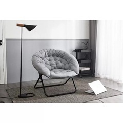 折りたたみ　ソーサーチェア　黒の画像