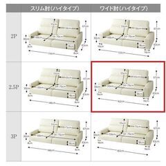 未使用訳あり　フロアローソファ　フロアソファ　2.5人掛け　２.5P　ワイド肘　背もたれハイタイプ　ブラックレザー調の画像