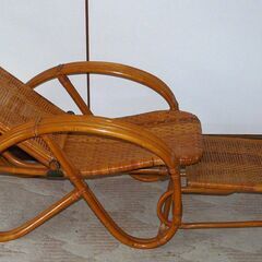 無料配達します🚚美品💖ラタン💖リクライニングチェア💖籐💖の画像