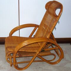 無料配達します🚚美品💖ラタン💖リクライニングチェア💖籐💖の画像