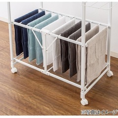 【美品】大型室内物干し　ハンガーラックの画像
