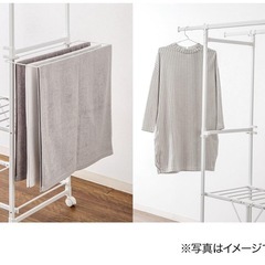 【美品】大型室内物干し　ハンガーラックの画像