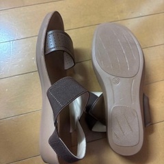 新品　ブラウン ストラップサンダル 滑り止め付き　24センチ　超軽量　履き心地サイコーの画像