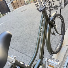 大阪府　ブリヂストン　HYDEE II 電動アシスト自転車 オリーブグリーンの画像