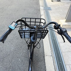 子供乗せ　ヤマハ　電動アシスト自転車 チャイルドシート付き 黒の画像