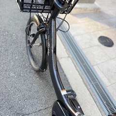 子供乗せ　ヤマハ　電動アシスト自転車 チャイルドシート付き 黒の画像