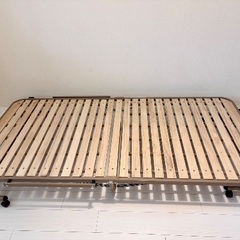 ★桐の折り畳みすのこベッド　シングルサイズの画像