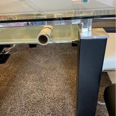 ニトリ ダイニング ガラステーブル 引き取り限定 値下げ致しますの画像