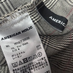 アメリカンホリック　レディース　チェック柄　ワイドパンツ　Mの画像