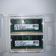 【新品】SK hynix DDR5 SODIMM 16GB（5600B／ノートPC用メモリ）× 2組の画像