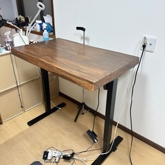 【無垢調DIY天板】オイルステイン＋ウレタン塗装仕上げ 高級感ある木製テーブル天板（約100×60×厚み6cm）の画像