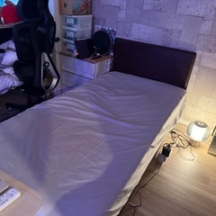 シングルベッド マットレス付き 木製 の画像