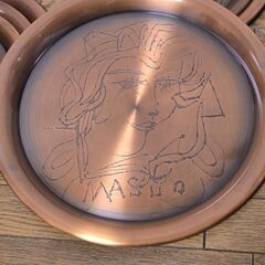 池田満寿夫 純銅製 トレー お盆 1983年 美の女神 MAX FACTORの画像